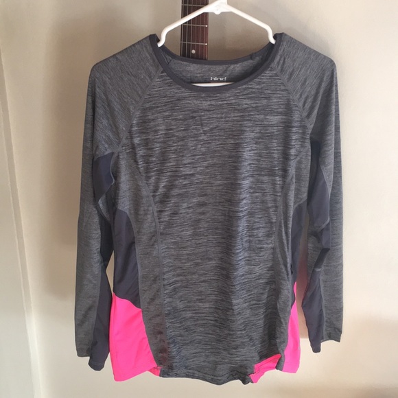 Grey and Pink long sleeve dry fit shirt, size M - Picture 3 of 4